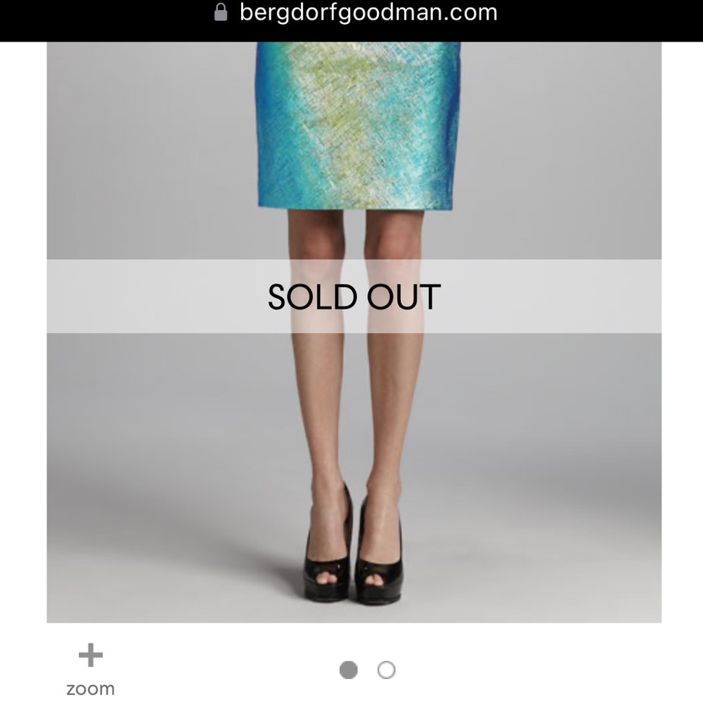 Milly Iridescent Leather Pencil Skirt Size 8